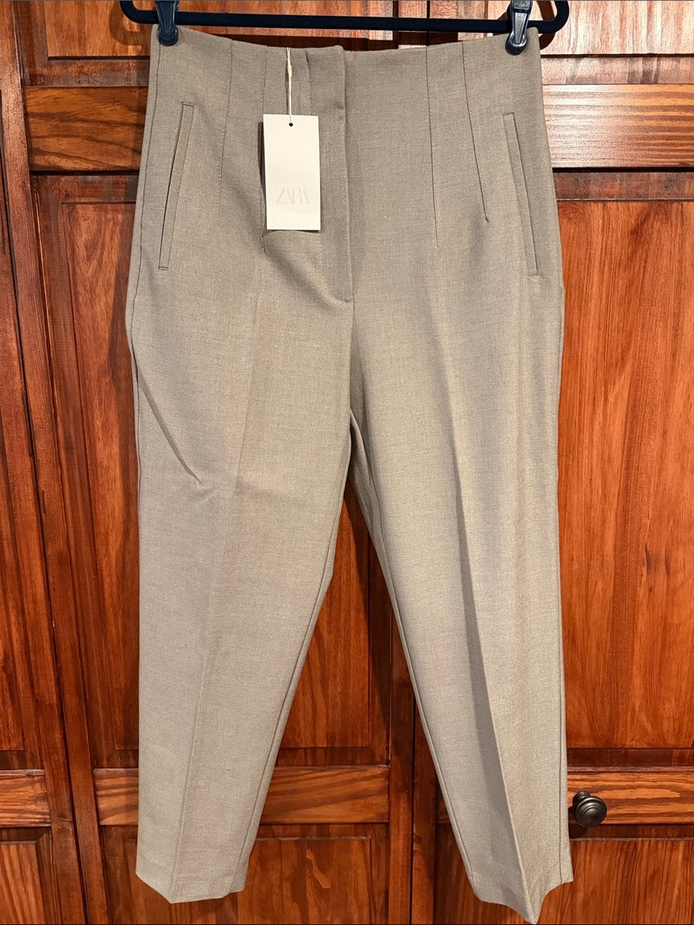 Zara Beige Tailored Trousers